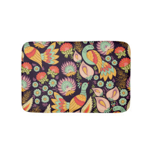 Folk Floral Birds Ornament Badmat
