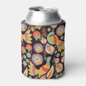  Folk Floral Birds Ornament Blikjeskoeler (Blikje Voorkant)