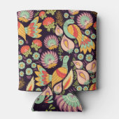  Folk Floral Birds Ornament Blikjeskoeler (Achterkant)