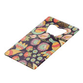  Folk Floral Birds Ornament Creditkaart Flessenopener (Achterkant Gekanteld)