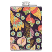 Folk Floral Birds Ornament Heupfles (Achterkant)