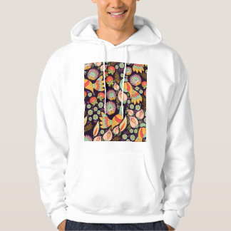  Folk Floral Birds Ornament Hoodie