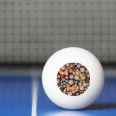 Folk Floral Birds Ornament Pingpongbal (Net)