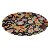 Folk Floral Birds Ornament Snijplank (Hoek)
