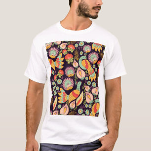 Folk Floral Birds Ornament T-shirt