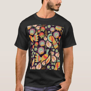 Folk Floral Birds Ornament T-shirt