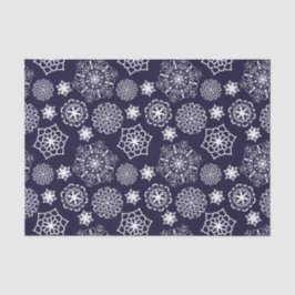Folk floral blauw II patroon Tissuepapier