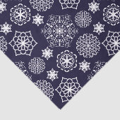 Folk floral blauw II patroon Tissuepapier (Detail)