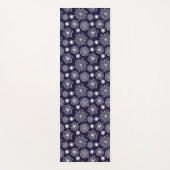 Folk floral blauw II patroon Yogamat (Voorkant)