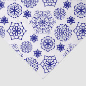 Folk floral blauw patten tissuepapier (Detail)