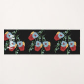 Folk Floral Botanical Yoga Mat (Voorkant (horizontaal))