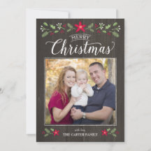 Folk Floral kerstfoto