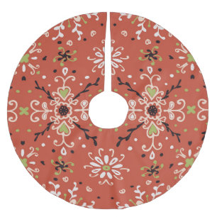 Folk Floral: kleurrijk Talavera patroon. Kerstboom Rok
