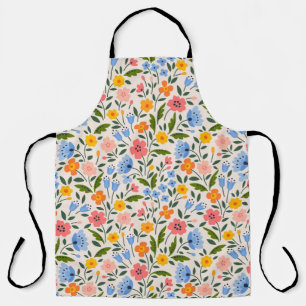 Folk Floral: Kleurrijke kleine patronen Schort