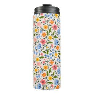Folk Floral: Kleurrijke kleine patronen Thermosbeker
