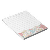folk floral personalized notitieblok (Schuin)