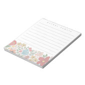 folk floral personalized notitieblok (Linkerzijde)