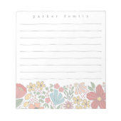 folk floral personalized notitieblok (Voorkant)