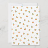 Folk Floral Stripe- Roze- Baby shower Uitnodiging (Achterkant)