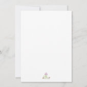 Folk Floral Wedding Thank You Minimal Design Bedankkaart (Achterkant)