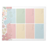 folk floral weekly planner kalender notitieblok (Voorkant)
