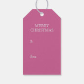 Folk Florals Christmas Cadeaulabel (Achterkant)