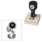 Folk flower, bloemenkunst, volkskunst, delft 2 rubberstempel (Gestempeld)