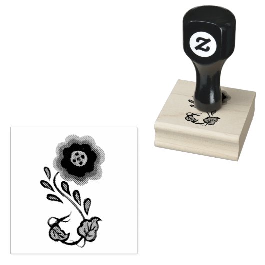 Folk flower, bloemenkunst, volkskunst, delft 2 rubberstempel (Gestempeld)