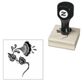 Folk flower, bloemenkunst, volkskunst, delft 3 rubberstempel (Gestempeld)