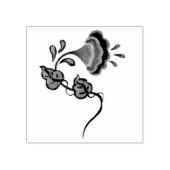 Folk flower, bloemenkunst, volkskunst, delft 3 rubberstempel (Afrduk)