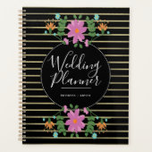 Folk Flower Bouquet Folie Stripes Wedding Planner (Voorkant)