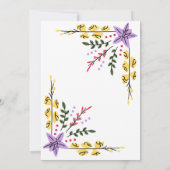 Folk Flowers Baby op de weg Boho Baby shower Kaart (Achterkant)