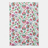 Folk Flowers Floral all-over print Theedoek (Verticaal)