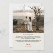 Folk Flowers Hartelijk dank voor uw bruiloft Bedankkaart (Achterkant)