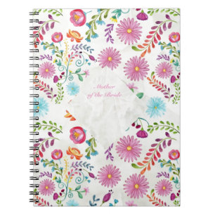 Folk Flowers Moeder van Bride Gift-  Notitieboek