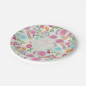 Folk Flowers Moeder van Bride Gift-  Papieren Bordje (Gekanteld)