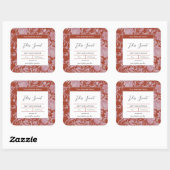 Folk Flowers Patroon op Rooibos Kaars Label (Vel)