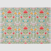 Folk Flowers Patroondepaginatpapier Tissuepapier (Voorkant)