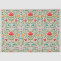 Folk Flowers Patroondepaginatpapier