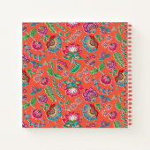 Folk Flowers Photo Collage Wedding Notitieboek (Achterkant)