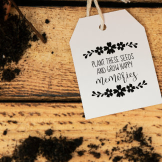 Folk Flowers Plant Seeds Groeit Happy Memories Rubberstempel