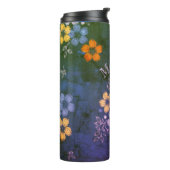 Folk Flowers Thermal Tumbler Thermosbeker (Gedraaid links)