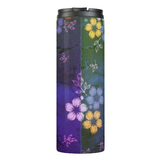 Folk Flowers Thermal Tumbler Thermosbeker (Achterkant)