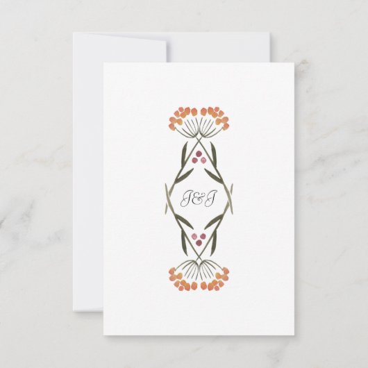 Folk Flowers Uitnodiging (Achterkant)