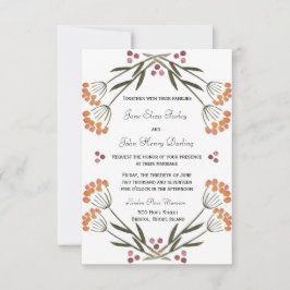 Folk Flowers Uitnodiging