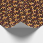 Folk Foxes Spiral Cadeaupapier (Hoek)