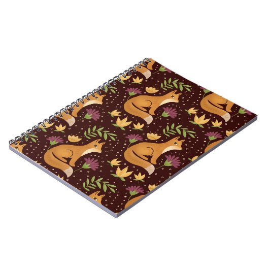 Folk Foxes Spiral Notebook Notitieboek (Linkerzijde)