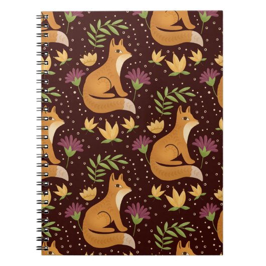 Folk Foxes Spiral Notebook Notitieboek (Voorkant)