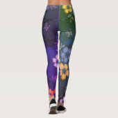 Folk Garden - blauwe Leggings (Achterkant)