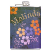 Folk Garden Vinyl Wrapped Flask Heupfles (Voorkant)